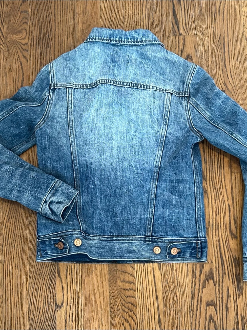 J. Crew Blue Denim Jacket with Button Front - Picture 4 of 11